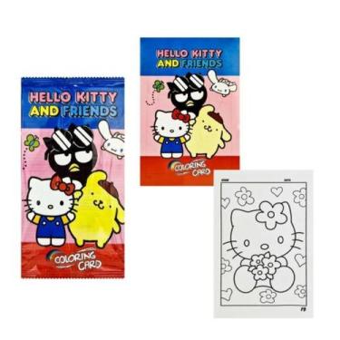 Imagem de Cards Para Colorir Turma Hello Kitty - Atividade Criativa Infantil