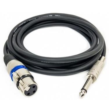 Imagem de Cabo P10 Mono X Xlr Femea 3 Pinos Canon NIQ 5m - TBLACK