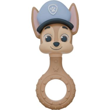 Imagem de Mordedor Chocalho Infantil Patrulha Canina Chase 2 em 1 para Dentição e Estímulo Sensorial Pais & Filhos