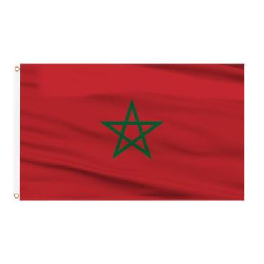 Imagem de Bandeira do Marrocos AhfuLife 90 x 150 cm, dupla face, 2 unidades