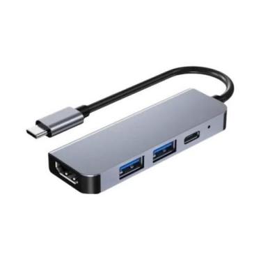 Imagem de Estação De Conexão USB C 5 Em 1, Adaptador Tipo-C HDMI, Divisor Multip
