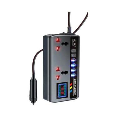 Imagem de Inversor Portátil Para Carro 12V 24V Com Adaptador De Saída 110V 220V 