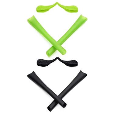 Imagem de Mryok 2 pares de meias de reposição para óculos de nariz para Oakley Radar XL - Verde e preto