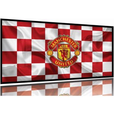 Imagem de Quadro Decorativo Escritório Manchester United 130x60 Moldura Preta 2x2