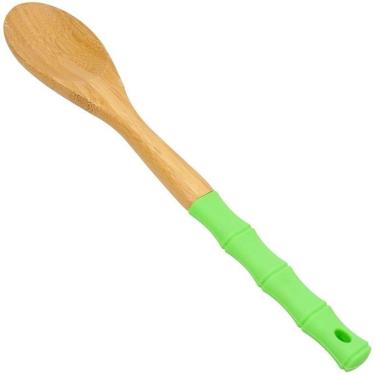Imagem de Colher Para Servir Bambu E Silicone Verde 231007 Wow