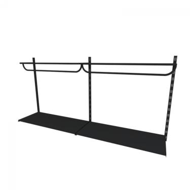 Imagem de Kit Closet Com 5 Peças Regulável 200X100 Cm Preto Clst1P219