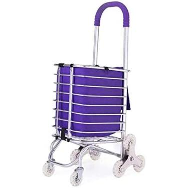 Imagem de KRASS Carrinho de compras de grande capacidade, carrinho de compras dobrável com bolsa impermeável removível, carrinho de compras durável com moldura de liga de alumínio, colecionador88