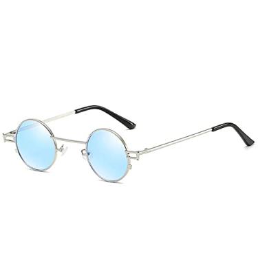 Imagem de Moda de rua Pequeno Óculos de Sol Redondos Homens Mulheres Elegantes Armação Design Retro Steam Punk Óculos de Sol Hipster Sombra Gafas de Sol, 8, Tamanho Único