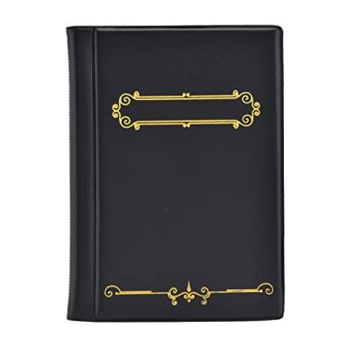 Imagem de Livro de coleção de moedas, porta-moedas de 120 bolsos, mini livro de armazenamento de grande capacidade, design antiderrapante Livro de coleção de álbuns de moedas de boa resistência (black), Co