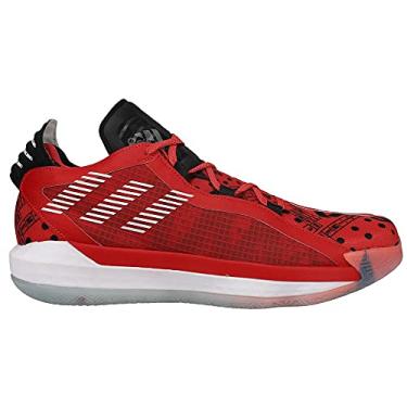 Imagem de adidas Mens Dame 6 Basketball Sneakers Shoes Casual - Red - Size 8 M