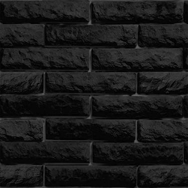 Imagem de Papel de Parede Decoração Adesivo Autocolante Preto Tijolo Decoração Ambiente Moderno 2 Metros