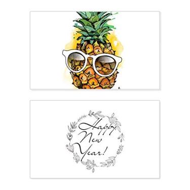 Imagem de Óculos de sol Abacaxi Tropical Fruit Ano Novo Festival Cartão Bless Mensagem Presente