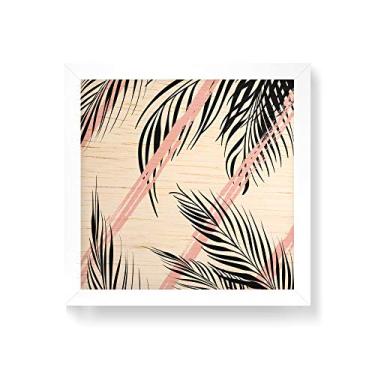 Imagem de Arte Maníacos Quadro decorativo com moldura caixa branca em Madeira - Palmeiras Escandinavas - 30x30cm