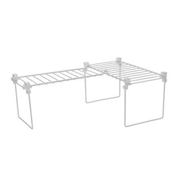 Imagem de Prateleira Organizadora Ganha Espaco De Canto Ajustavel, Metaltru, Branco