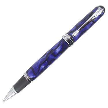 Imagem de Caneta esferográfica Abcsea Premium X750 acabamento cromado, blue flower