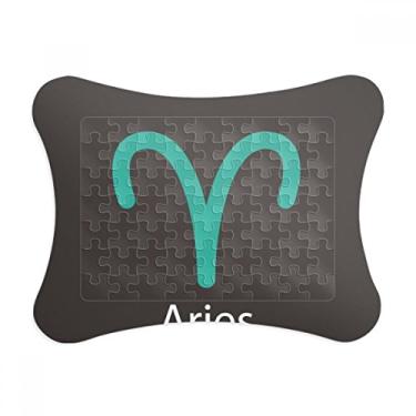 Imagem de Março, abril, padrão de constelação de Áries moldura de quebra-cabeça decoração de imagem ornamento de jogo