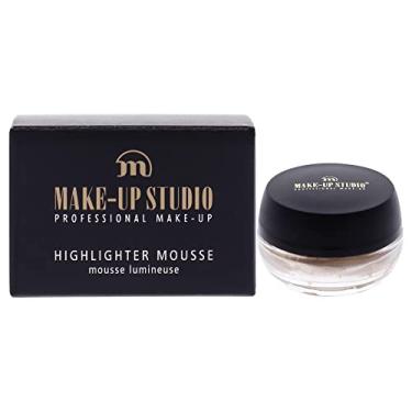 Imagem de Make-Up Studio Mousse iluminador facial profissional de maquiagem – produto perfeito para criar destaques – ideal para uso instantâneo sob as sobrancelhas ou nas maçãs do rosto – fórmula vegana – 1 ouro – 14,5 g