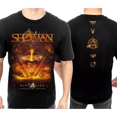 Imagem de Camiseta Shaman Ritual Live Banda De Rock Blusa Oficial Licenciado Adu