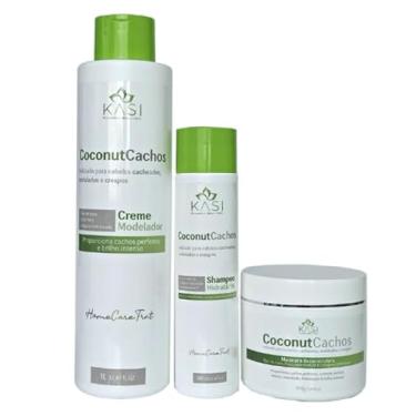 Imagem de Shampoo Hidratante para cabelos cacheados Coconut Cachos Kasi Professional 300ml
