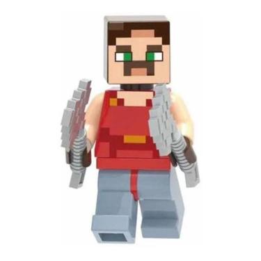 Imagem de Boneco Minifigure Blocos De Montar Hal Minecraft