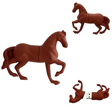 Imagem de Flash Drive 16 GB USB - Pen Drive de cavalo - bastão de foto - pen drive marrom (cavalo)