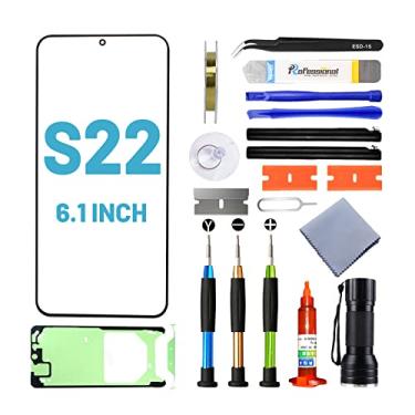 Imagem de Tpyag Tela de substituição para Samsung Galaxy S22, tela de substituição para Galaxy S22 Series 6,1 polegadas, kit de reparo de tela com adesivo à prova d'água (sem OLED e digitalizador de toque)
