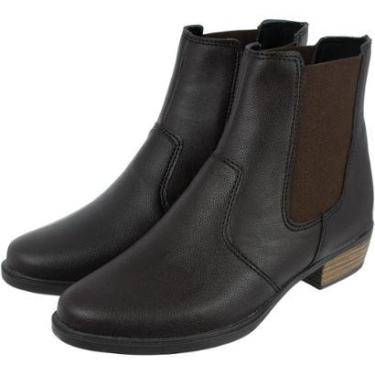 Imagem de Bota Feminina Cano Curto Rasteira Com Elástico-Feminino