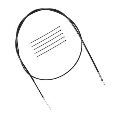 Imagem de KAMIER Cabo de acelerador de 213 cm de substituição para 196cc Coleman KT196 CK196 Hisun HS200GK Go Kart 200cc 212cc 6,5hp Go Kart Cart 213.4 cm peças de linha do acelerador