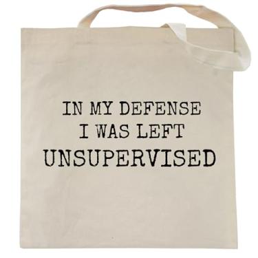 Imagem de Pet Studio Art Sacolas - peculiares - engraçadas - humor adulto da Spicy Kitten Designs, In My Defense I Was Left Unsupervised, One Size