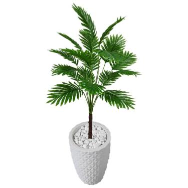 Imagem de Planta Artificial Coqueiro Vaso 3D Polietileno Decoração (3D Branco)