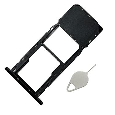 Imagem de Bandeja de cartão SIM única K51, substituição para suporte de cartão micro SD para LG K51 LM-K500UM LM-K500QM LM-K500MM 6,4 polegadas (cor preta)