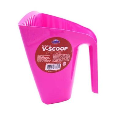 Imagem de Pá Higiênica Pet Injet V-scoop Furba Rosa para Cães e Gatos
