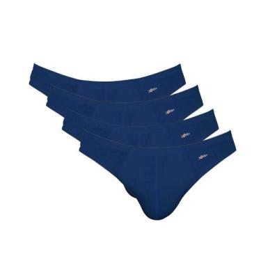 Imagem de 4 Cuecas Tradicional Básica Modelo Slip Light Zorba Em Cotton Algodão,