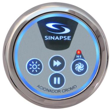 Imagem de Painel Acionador Motobomba Finger Cromo Led Sinapse