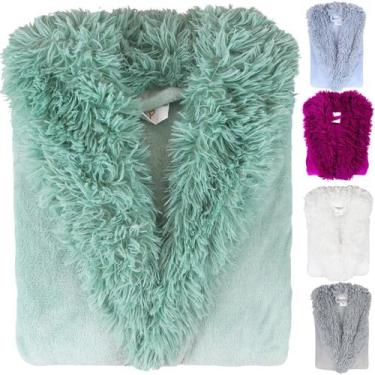 Imagem de Roupão Hobby Fleece Pelinho De Plumas Chique Saída De Banho quimono to