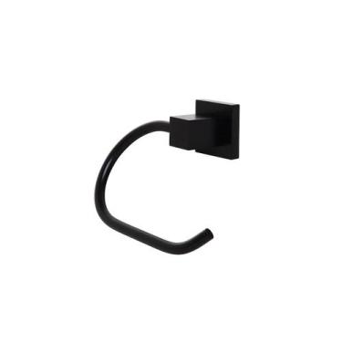 Imagem de Papeleira Porta Papel Higiênico Grécia Luxo Preto Fosco - Montelar Aca