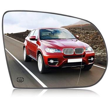 Imagem de Hurotoms Vidro retrovisor lateral do passageiro para Jeep Cherokee 2014-2019/2017-2021 Jeep Compass espelhos retrovisores aquecidos com placa traseira de substituição para 68228918AA 68228912AA