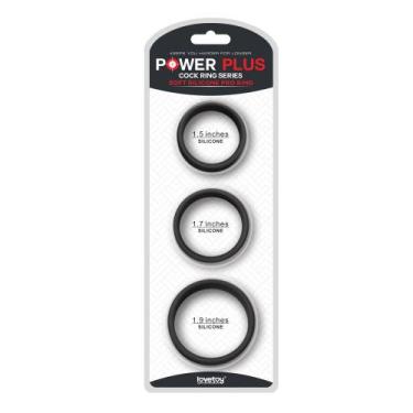 Imagem de Kit Anel Peniano Power Plus Ring Pro Preto - Lovetoy, Preto