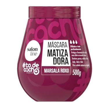 Imagem de Salon Line, Máscara Matizadora, ToDeCacho, Marsala Roxo, Vegana - Cabelos Ondulados, Cacheados e Crespos, 500 g