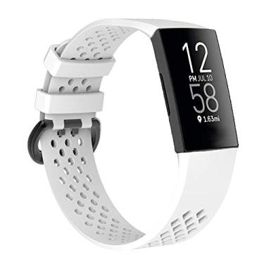 Imagem de Pulseiras de substituição compatíveis com Fitbit Charge 4/Fitbit Charge 3 para mulheres e homens, pulseiras esportivas de silicone para fitness para mulheres e homens, pequenas e grandes