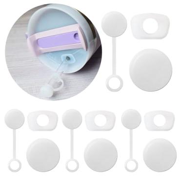 Imagem de 4 conjuntos de rolhas de derramamento para Stanley Cup Quencher H2.0 1,134 g 850.5 g copo com alça conjunto de acessórios com tampas de palha, rolhas de vazamento e tampas de plugue de derramamento