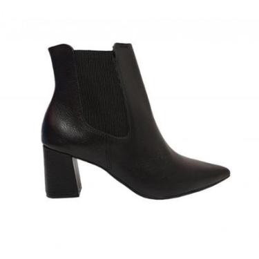 Imagem de Bota Cano Curto Via Marte de Couro Feminina 056-007-01-Feminino