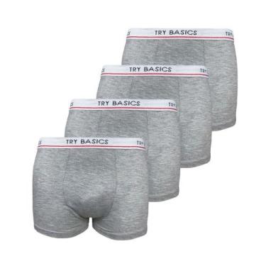 Imagem de Kit 4 Cuecas Boxers Infantil Box Algodão Cotton Conforto - Try Basics,