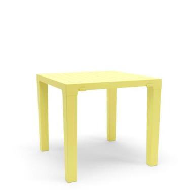 Imagem de Mesa Multiuso Quadrada Plástica Niala Plaxmetal Amarelo