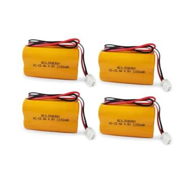 Imagem de GLEPOWEER (Pacote com 4 baterias 4,8V 1100mAh BL93NC487 Ni-CD de substituição para Emergi-Lite BAA-48R BAA48R, Interstate NIC0186, Dantona Custom-43 Custom43, OSI OSA-126 OSA126 BL93NC484 BL93NC485