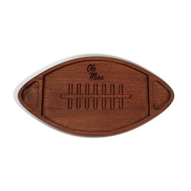 Imagem de The Memory Company | Licenciado NFL Acacia Team Football with Triangles Serving Board,University of Mississippi
