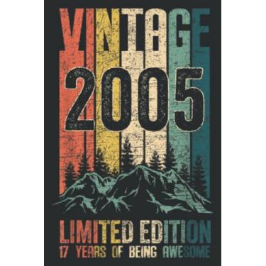 Imagem de Vintage 2005 Birthday Gifts Limited Edition 17 Year Old Meme: FLOWER JOURNAL: 6" x 9", 110 Pages, Lined Writing Notebook, White Lined Paper, Journal ... Memos, Meetings, ... Artists, and Students.