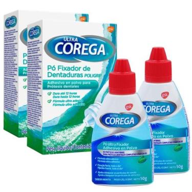 Imagem de 2 Fixador Dentaduras Ultra Corega Pó 50g 12hrs Melhor Preço - GSK 