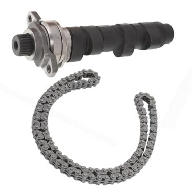 Imagem de labwork Eixo de cames Hot Cam Hotcams com corrente de distribuição substituição do eixo de cames do motor para Honda Sportrax 400 TRX400X TRX400EX 1043-2 14401-KCY-671