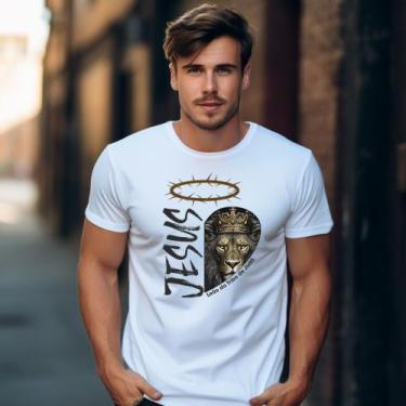 Imagem de Camisa Camiseta Masculina Evangélica Cristã Gospel Yeshua Religiosa Vá